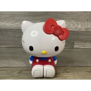 Sanrio Hello Kitty Portable Radio Music Player Kids White Red Excellent Hook
